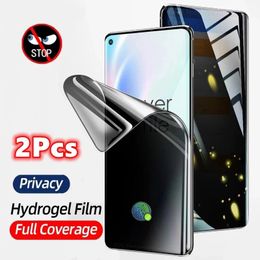 Film hydrogel anti-espion 1-2 pièces pour Samsung S21 S20 S22 Note 20 Ultra Note10 9 S10 Plus Fe S9 S8 protecteur d'écran de confidentialité