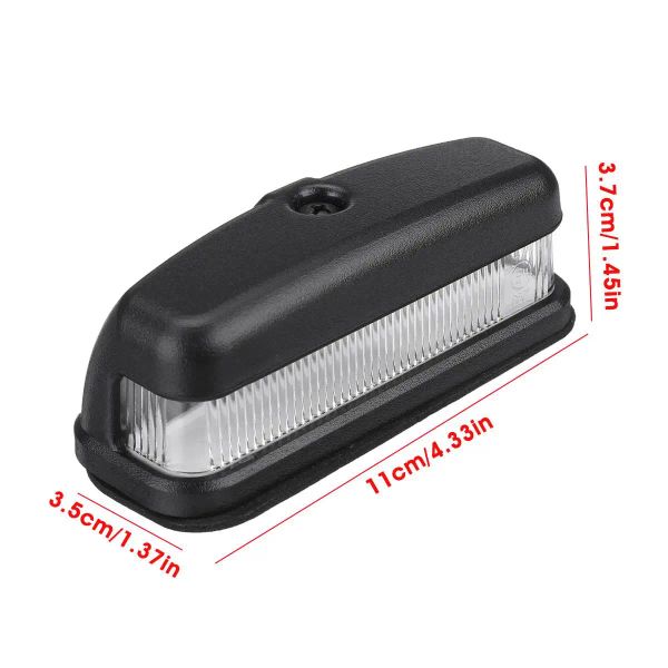 1/2pcs 12V 24V 6 Número de camión de automóvil LED Luz de la matrícula trasera trasera trasera impermeable para el camión del autobús del remolque 10-30V