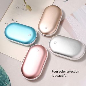 1/2 stks 5200 mAh 2 in 1 mini handwarmer verwarmingskussen USB oplaadbare warmer pocket elektrische handverwarming winter handwarmers geschenken