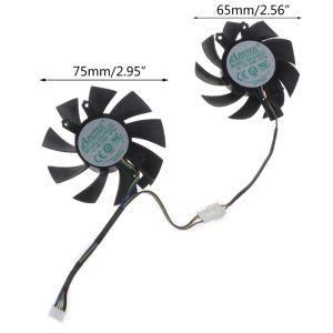 1/2pcs 75 mm CF8015H12S VGA VGA FAN POUR ZOTAC GAMING GEFORCE GTX 1660 SUPER GRAPHICS CARDE CHARMING FAN 4PIN 12V 0.32A J60A