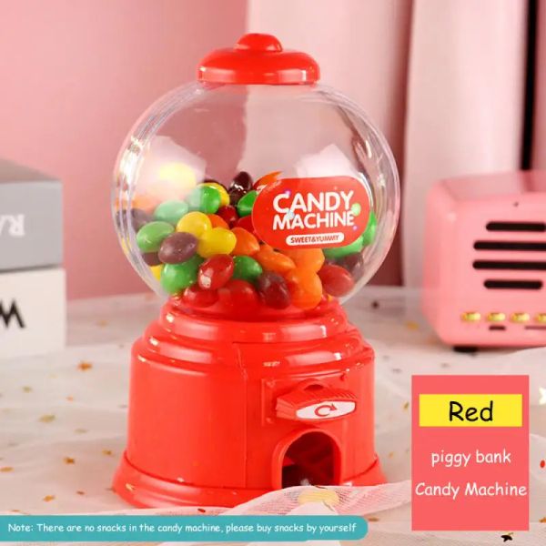 1 / 2pcs mignon bonbons piggy banc mini gamin-machine kids bubble cadeau enfants box toys toys distributeur gumball pièce de sauvegarde à la maison