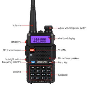 1/2pcs lot baofeng uv-5r 10km walkie talkie professionnel ham radio émetteur-récepteur double bande VHF UHF 400-520MHz UV 5R Radios bidirectionnels
