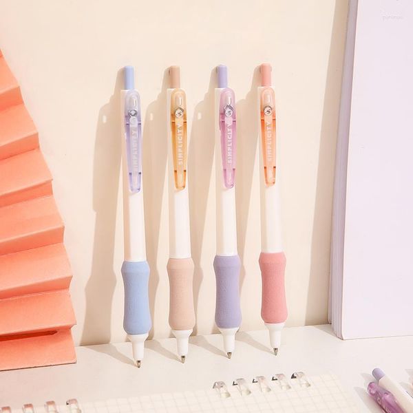 1/2 Uds. Lápices mecánicos de Color macarrón bonitos simples 0,5mm bolígrafo automático Kawaii para estudiantes papelería coreana escuela Oficina