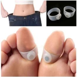 1/2pcs Slimage Silicone Foot Massage Magnetic Toe Rague Fat Perte de poids Santé Continuez les pieds minceurs