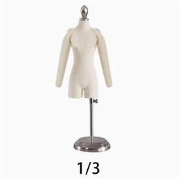 1/3 plastic vrouwelijke jurk kunst mannequin hoofddoek body naaien voor busto -jurk voor met katoenen stoffen broek benen jersey buste kan pin display e168