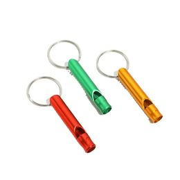 1/3/10pcs Multifuncional de supervivencia de emergencia de aluminio Whistle Keychain para acampar Senderismo
