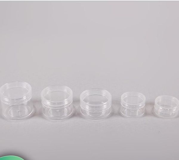 1 3 5 10 20 Frascos de 30 gramos Envase vacío de muestra cosmética, Plástico de 5 ML, Bote redondo, Tapa con tapón de rosca, Botella pequeña y pequeña de 5G, para maquillaje