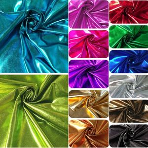 1/3/5/10yard spandex iriserende stof glanzende lycra metallic stof 4-weg stretch holografische reflecterende podium cosplay stof 240309