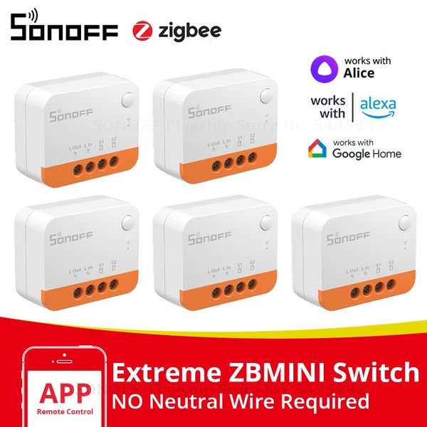 1/3 / 5pcs itead Sonoff Zbmini-L2 Zigbee Diy Smart Switch Module Aucun fil neutre requis