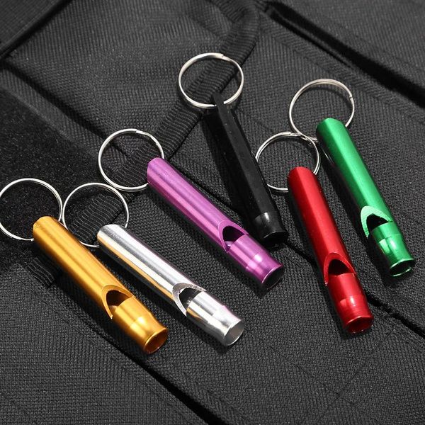 1/3 / 5pcs Aluminium multifonctionnel Aluminium Emergency Survival Whistle Kekain pour le camping Randonnée OUTLES OUTILS DE TRAPALIT