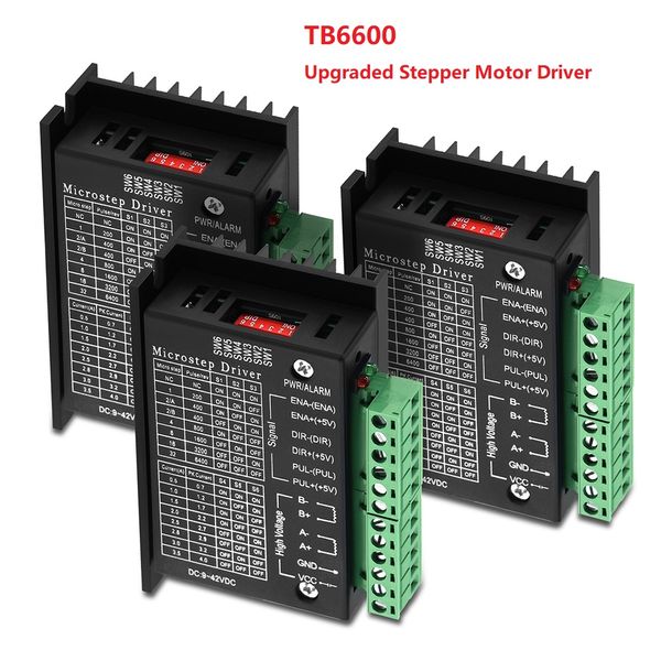 1/3/5pcs controlador de motor paso a paso mejorado TB6600 NEMA 23 NEMA17 4A para la impresora 3D Máquina de grabado enrutador de madera CNC