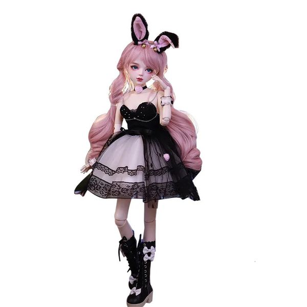 1/3 60 cm bjd poupée corps articulaire mécanique avec maquillage y compris cheveux yeux vêtements 62 cm hauteur filles bricolage habiller jouets cadeau 240304