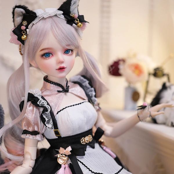 1/3 BJD Doll Cat Costumers Designer Baby Baby Face Face Good Masse Femelle Joints Femelles Movables Dol Dol Doy Maquillage 60cm Toy Gifi 240506