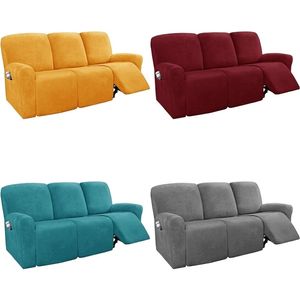 1 3-zits fauteuil Sofa Cover Split Style Elastische All-inclusive Couch SnowCover Fluwelen Lounger Fauteuil Dekstoel S 211116