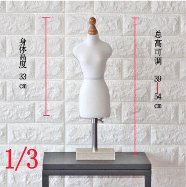 Mode 1/3 Blanc Femme Corps Sexy Poupée Mannequin Couture Pour Vêtements Féminins, Busto Robes Forme Stand1: 3 Échelle Jersey Buste Peut Épingler Xiaitetextiles 1pc C760