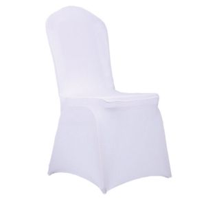 1-30 PCS Witte universele stoelhoezen zwarte stretch spandex gemonteerde stoel slipcovers beschermer voor bruiloftsfeestdecor 45x45x95cm