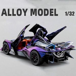 1 32 1/32 Apollo Project Evo Alloy Diecast Model Voertuigmodel met Sound Light Collection speelgoed voor Boy Adult Festival Gifts 240402