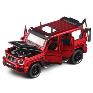 1/32 G700 Ligloy Car Model Simulatie speelgoed Diecast voertuigen Off-road SUV met geluid N Licht Collectible Kids Geschenk 240524