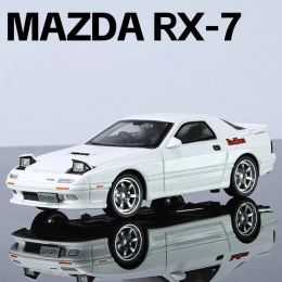 1:32 Mazda RX7 AE86 Mazda MX5 Legering Metaal Diecast Cars Model speelgoedauto -voertuigen geluid en licht voor kinderen jongensspeelgoed cadeau