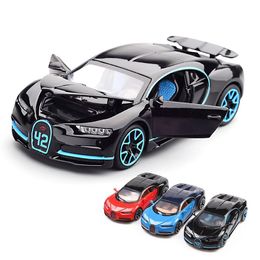 1:32 Simulatie Bugatti Chiron Collection Model Alloy Cars Toy Diecast Metal Car Toys voor volwassenen Kinderen met lichtgeluid LJ200930