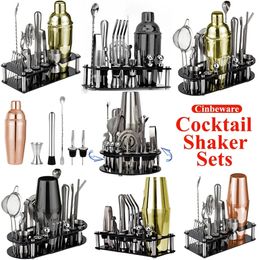 1-33-delige cocktailshakerset Boston Shaker-kits Cocktailbenodigdheden Mixerkit Complete professionele barmankit Baraccessoires 240319