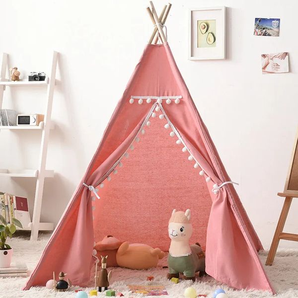 1,35 / 1,6 m Tiendas Tipi portátiles para niños Tienda Tipi para niños Casa de juegos Wigwam para niños Tipi Infantil Tienda para niños Sala de juegos para niñas 240109