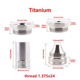 1.375X24 Titanium Eindkap Schroef Cups Baffle Adpater 1/2X28 5/8X24 voor Modar Soent Trap Brandstoffilter Kit Drop Levering