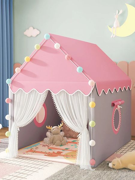 1.3 M grande taille bébé jouet tente intérieure fille château rose Super grande pièce ramper jouet maison princesse fantaisie lit jeu enfants bébé cadeau 240110