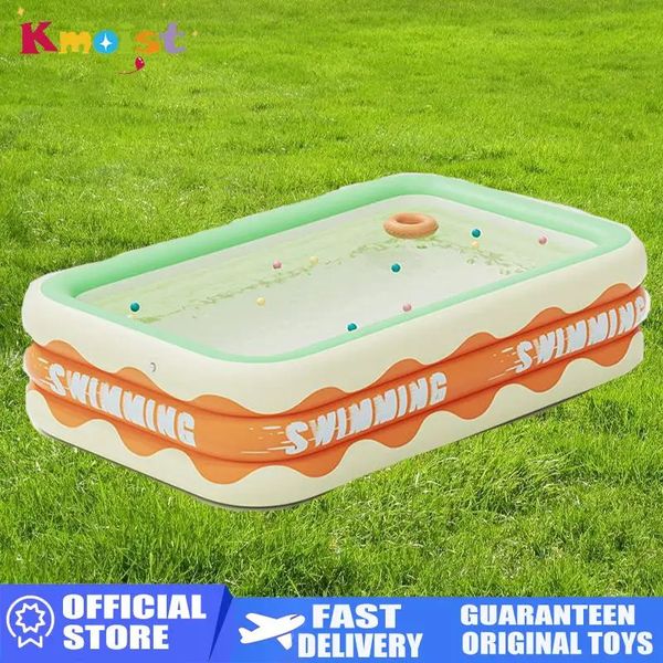 1.3M Piscines Gonflables Bébé Piscine Bain Jouets Eau Amusement pour Enfants Encadrés Été Jeux de Plein Air Jouet Enfants Garçons Fille 240112