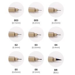 1/3pc pigment liner pigma stylo fine ligne marqueurs de croquis différent