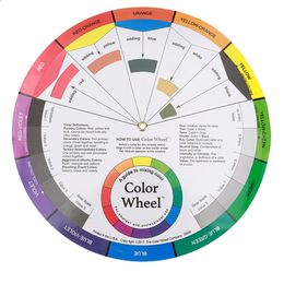 1 / 3pcs 12/18 couleurs tatouage pigment couleurs de roue carte de carte en papier fournitures à trois niveaux Guide de mélange central rotation rotation accessoire