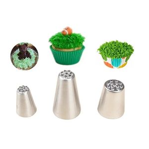 1/3pcs gâteau ascendant crème Conseils de décoration Set Buzzle Cupcake Head outils de décoration de gâteau pâle paille