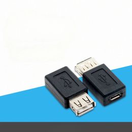 1-3pcs New Black USB 2.0 Tipo A Femenino a Micro USB B Conquiter adaptador hembra USB 2.0 a Micro USB Conector
