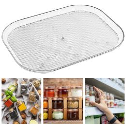 1-3 stks plastic koelkast organizer roteerbare plankrekhouder voor drank draaitafel koelkast keuken voedsel fruit opbergdoos