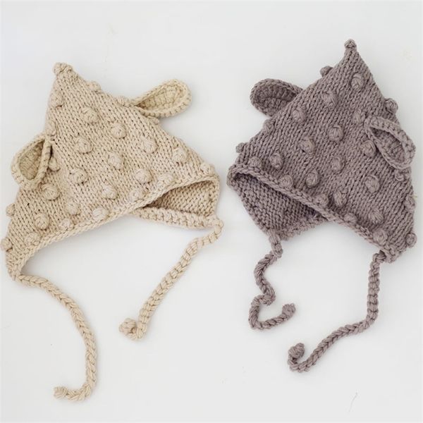 1-3Y bébé fille garçons bonnet d'hiver avec oreilles enfant en bas âge enfants belle mouton Beanie mode drôle bonnets Kepp chaud 210619