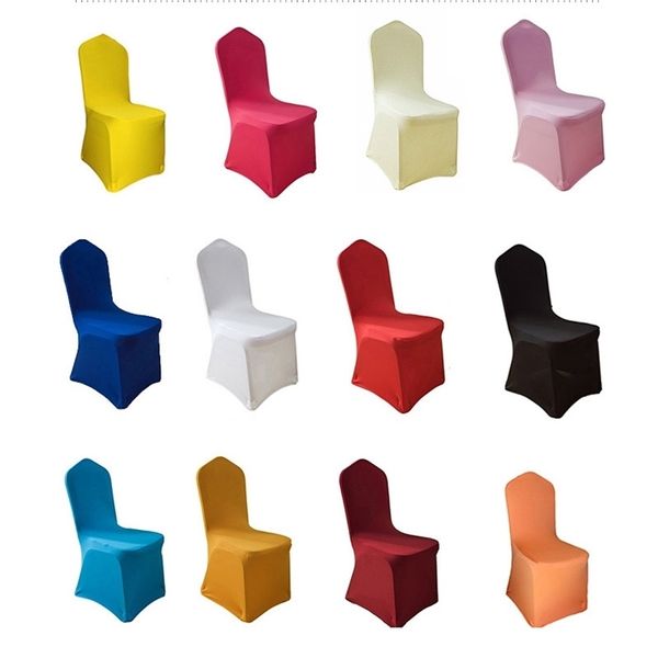 1/4/6 unid/set fundas de asiento cómodas resistentes a las arrugas Spandex silla capucha extraíble estiramiento comedor banquete silla cubre hogar T200601