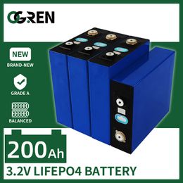 1/4/8/16/32PCS Nuovo 200AH LiFePo4 Batteria Al Litio Ferro Fosfato Batteria Ricaricabile Cellulare Per 12V 24V 48V RV Moto Barca Auto