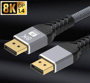 1.4 Câble 8K DisplayPort vers DisplayPort DP Rallonge Câbles vidéo bidirectionnels haute vitesse Connecteur DP Fil Port d'affichage mâle à mâle pour vidéo PC TV