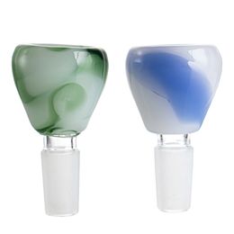 1,4 pouces motif de marbre conception bol en verre motif aquarelle bol à fumer 14mm accessoires de tabac mâle pour verre Bong conduite d'eau Dab Rig outils PT5294