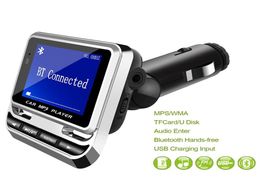 1 4 LCD Auto MP3 FM-zender Modulator Bluetooth Handen Muziek MP3-speler met afstandsbediening Ondersteuning TF-kaart USB2972212v