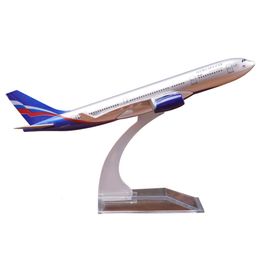 Modèle d'avion en métal pour enfants de 16cm, jouet A330 Diacast, modèle d'avion de collection avec Base, jouet éducatif pour enfants, cadeau, 1/400, 240115