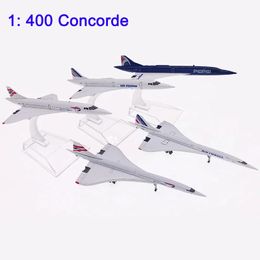 1 400 Concorde Air France British Airways Modelo de avión supersónico Aleación de metal Fundido a presión Colección limitada Modelo de avión aéreo Regalo 240131