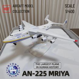 1 400 Ucrania Antonov AN225 Mriya Avión Réplica Hércules Modelo de avión Escala Aviación Miniatura Arte Niño Regalo de Navidad Juguete 240118