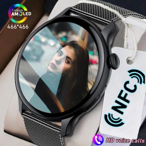 1,43 inch AMOLED-scherm Smart Watch Dames Scherm Altijd stemassistent IP68 Waterdicht 2023 Bluetooth Oproep Smartwatch Heren