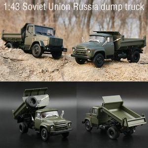 1:43 S Union soviétique Russie Camion Zi camion à benne basculante Modèle de voiture en alliage Produit fini statique LJ200930