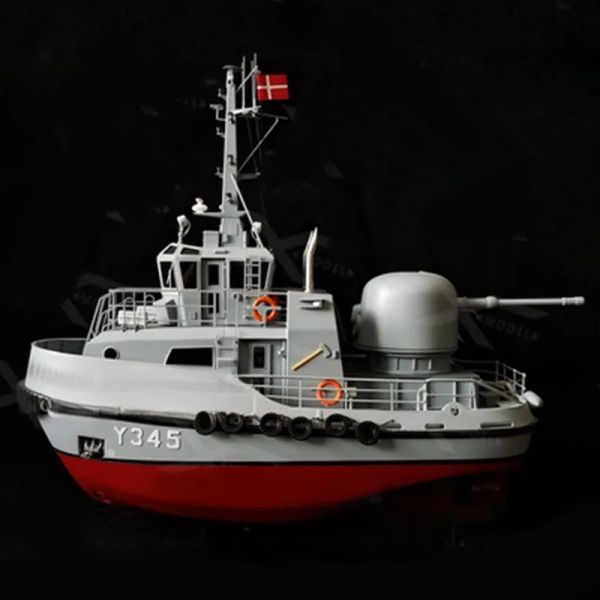 1/48 RC EISEN Battleship Armado Tugboat Modelo de control remoto Modelo de barco Navy Modelo de barco Modelo Juguete Kit de barco hecho a mano DIY