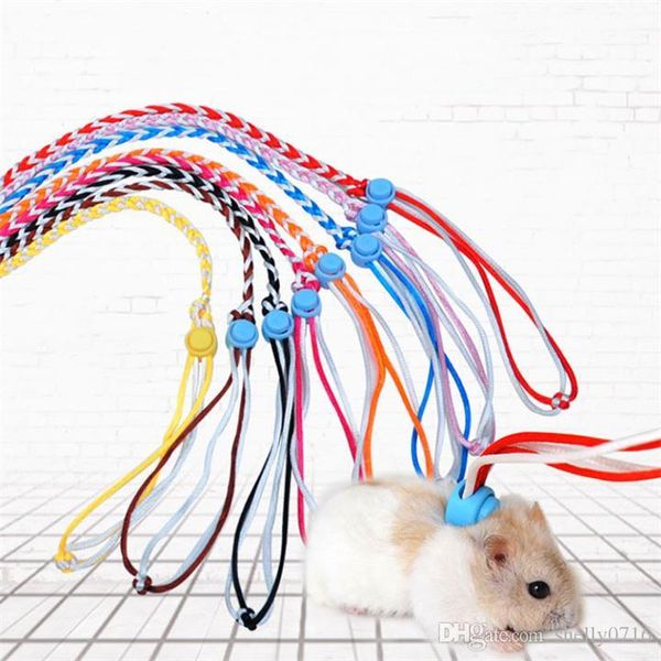 Harnais réglable pour Hamster pour animaux de compagnie, 1.4m, corde en coton pour gerbille, collier de plomb pour Rat, souris, Hamster, Cage pour animaux de compagnie