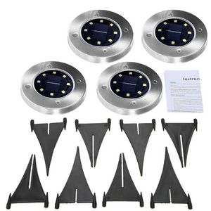 1/4 pièces lampes au sol à énergie solaire lampes de pont de voie de jardin étanches avec 8/12/20 lampe à LED pour la maison cour allée pelouse route D3.5