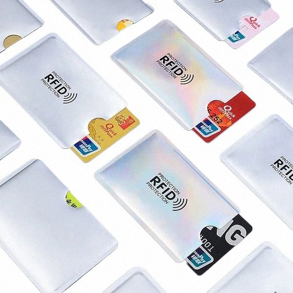 1/5 / 10pcs Anti RFId Carte Holder Blocking Reader Bank Bank Card Card Card Protecteur Protecteur Metal Credit Holder Aluminium Case G85W #