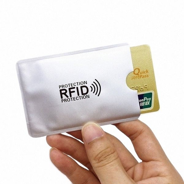 1/5 Tout choix Costume Anti RFID Titulaire de la carte NFC Titulaire de la carte de crédit Portefeuille Hommes Femmes Titulaire de la carte bancaire Protecteur en aluminium s98d #